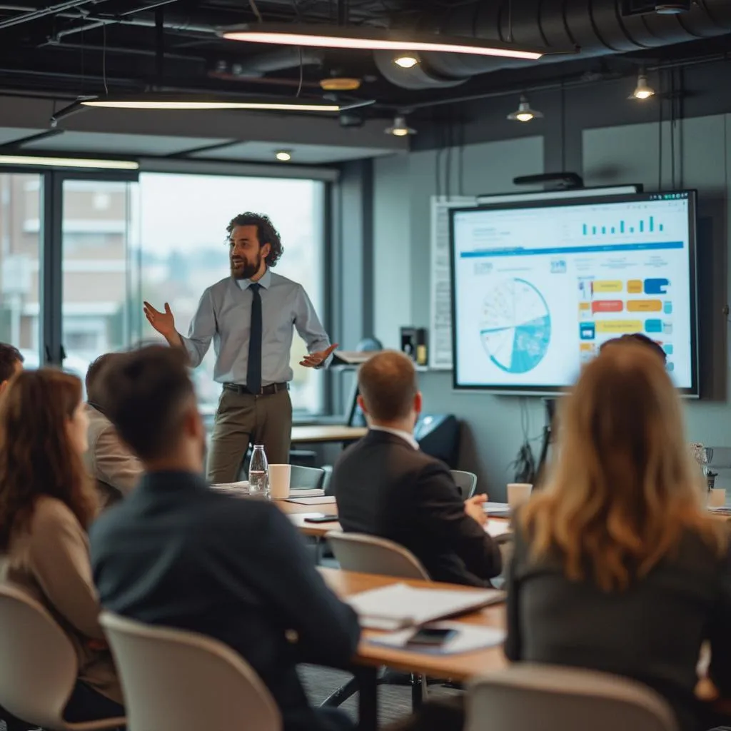 Sesión de capacitación empresarial